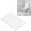 Toilet Water Tank Panel White ABS Squared Round Button Dual