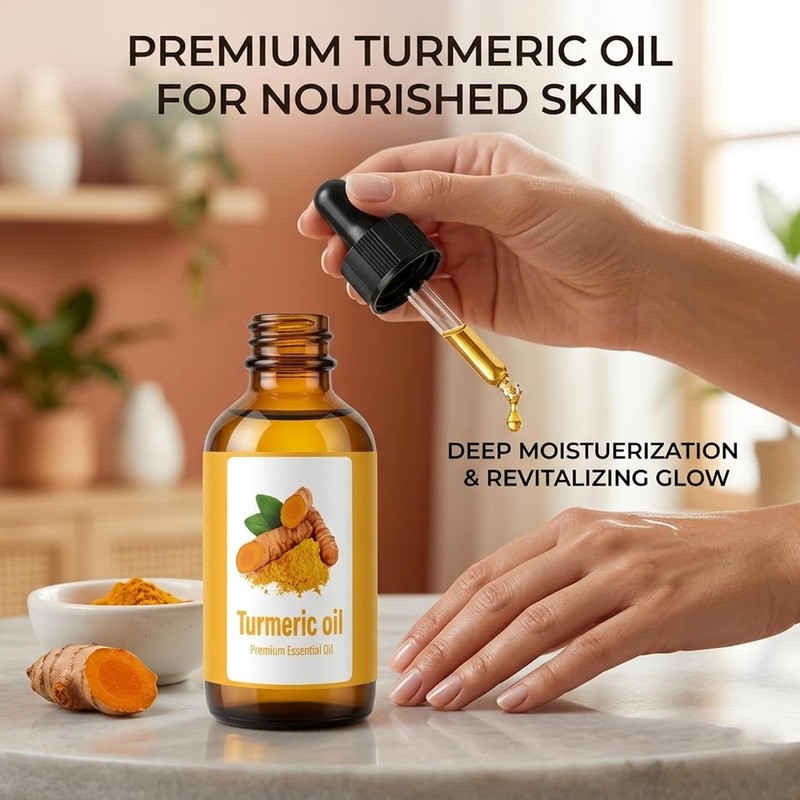 Aceite de cúrcuma para rostro, juego de 2 paquetes, aceite