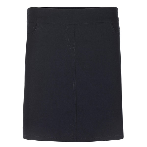 SLIM-SATION Women's Golf Wide Band Pull On Skirt with Real Pockets (Midnight,4)