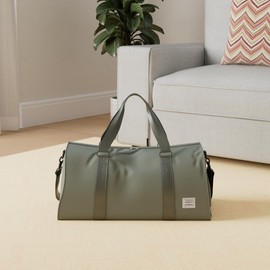 Gym Bag for Men Women with Shoe Compartment,Small Travel Duffle Bags for Traveling Overnight Weekender Bag Personal Item Travel Bag Large Sport Bag Workout Bag Dark Green