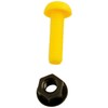 Connect 31531 Number Plate Fixing 1" Yellow Screws Nuts 100pc