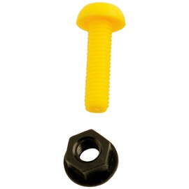 Connect 31531 Number Plate Fixing 1" Yellow Screws Nuts 100pc