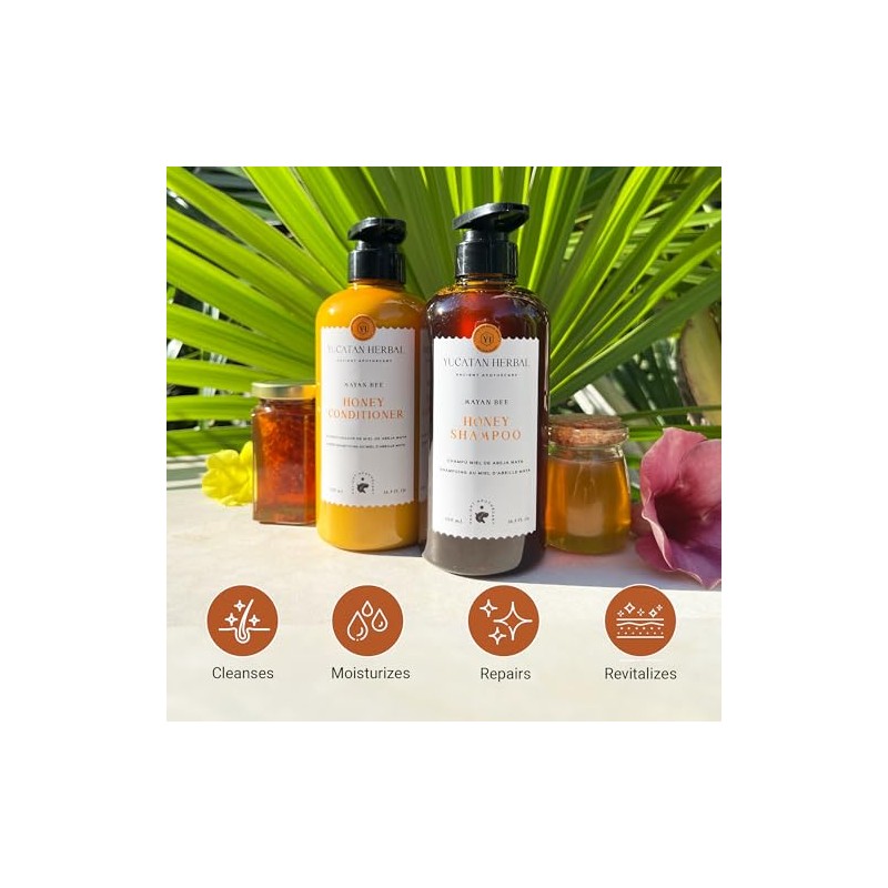 Yucatan Herbal Set de Champú y Acondicionador con Miel de