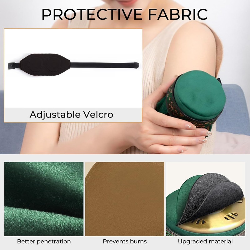 Velorique Smokeless Copper Moxa Box, Copper Tank Moxibustion Treatment Tool,