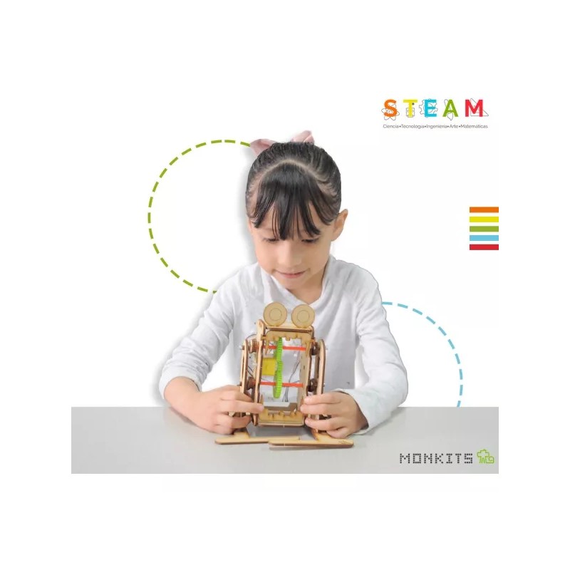 Monkits Education Bot Caminador Walkibot Para Armar Juguete Didáctico Robótica