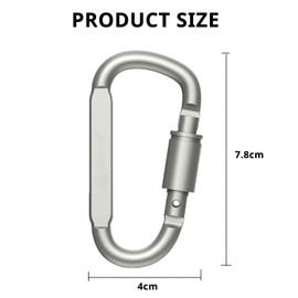 6 PCS Premium Aluminum D-Ring Locking Carabiners - Lightweight & Durable Camping Gear for Hiking, Camping, Keychains, Dog Leashes & More - NOT for Climbing