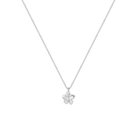 Elli Women's Frangipani Flower Summer Holiday Necklace in 925 Sterling Silver, Facet cut, None