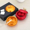 RitaPro Shop® Apple Shaped Ashtray, Red, Portable Ashtray with Lid,