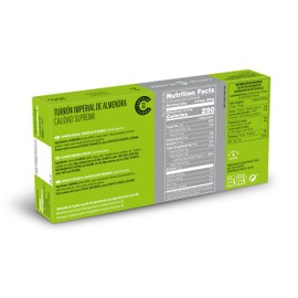 Castillo de Jijona Imperial Nougat, vegane Mandel, 200 g, vegan, ausgewählte Mandel, glutenfrei, hohe Qualität, 18 Monate Lebensdauer, Spanien (Jijona)