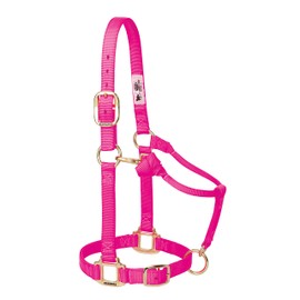 Weaver Leather Original Adjustable Nylon Horse Halter, Large Horse, Diva Pink