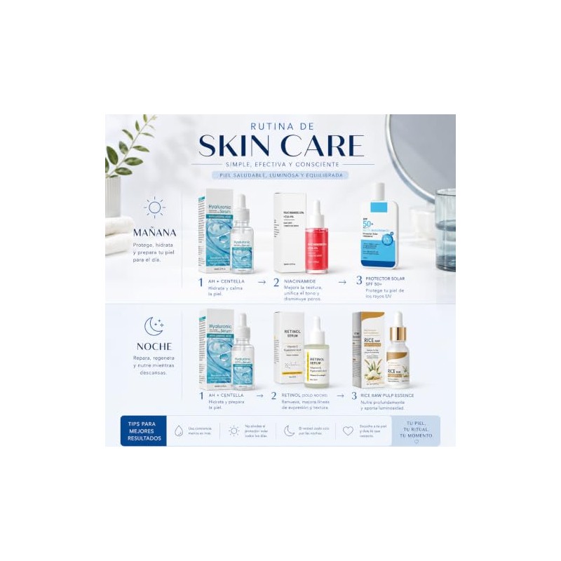 Serum Retinol Vitamina Ácido Hialurónico Suero Nocturno Apariencia Líneas Expresión