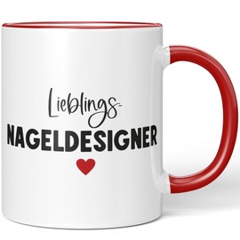 JUNIWORDS Tasse, Lieblings-Nageldesigner, Rot (7761631)