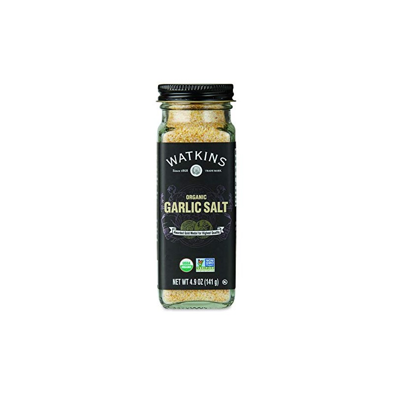 Watkins Gourmet Organic Spice Jar, Garlic Salt, 4.97 Ounce