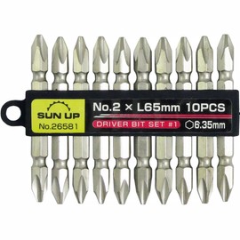 SUN UP Driver Bit Set + No.2 x 65 10 pc #1