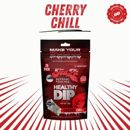 TeaZa Herbal Pouches "Chill Series" - Pick Your Flavor - Herbal Tea, Chamomile & B Vitamins, Wintergreen, Creamsicle, Cherry, Cool Mint - Flavour: Cherry Chill