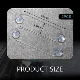 Anyhut 2 PCS EZ Pass Holder, Ezpass Holder for Windshield, Transparent EZ Pass Mounting Strips, Acrylic Suction Cup Stand Universal for Most Vehicle Toll Passes (Transparent)