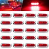 AOXLFU 20PCS Red 12-24V LED Trailer Lights Side Marker Lights
