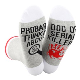 TSOTMO Crime Show Merch Gift Serial Killers Gift for Crime Show Lovers Horror Movie Novelty Socks (C, KILLERS socks)