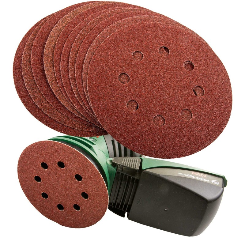 Silverline Hook & Loop Discs Punched 125mm 30pk 60 80