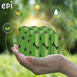 DAHAN Bolsas para Perro,270 Bolsas Perro Biodegradables en 18 Rollos + 1 Dispensador+1 Clip, Bolsas para Excremento de Perros, Bolsas Popo Perro Portátil, Extra Gruesas y Fuertes, Olor a Lavanda