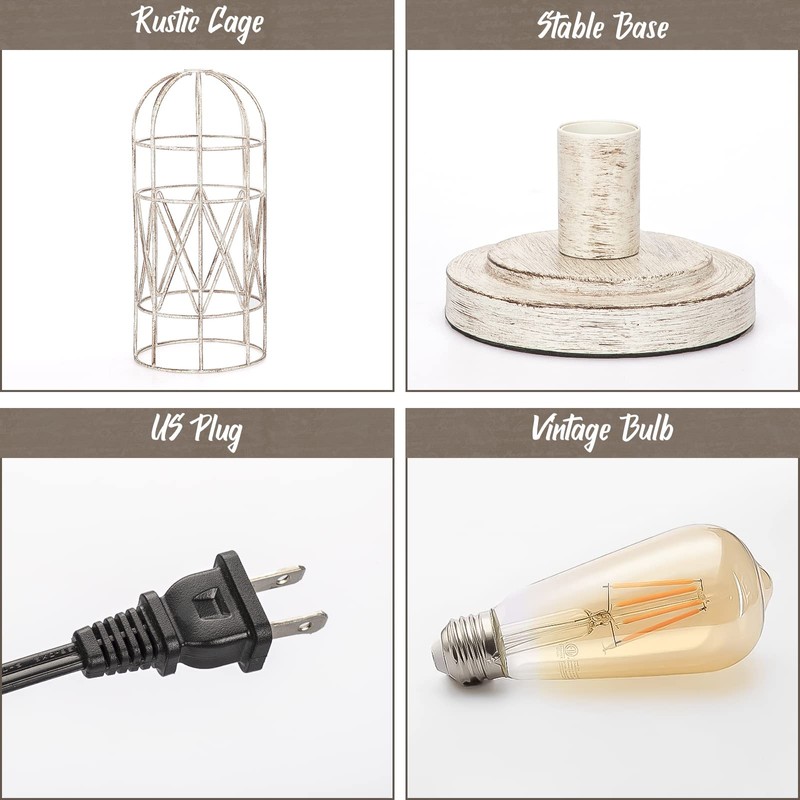 Small Table Lamp, Touch Control Table Lamp with Brushed White
