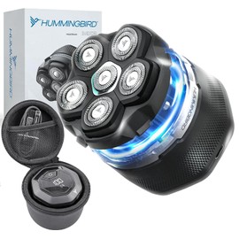 HUMMINGBIRD™ Head Shavers for Bald Men - MK3 Mens Head Shaver, Detachable Head, Wet/Dry Electric Razor, Rotary Bald Head Shavers for Men, Waterproof, Cordless USB-C Rechargeable Skull Shaver with case