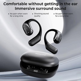MINISO X62 OWS Wireless Earphones Bluetooth 5.4 ENC Headphones HiFi Sound Long Playtime Earbuds Waterproof Open Ear Headsets Electronic Audio& Video - Color: Purple