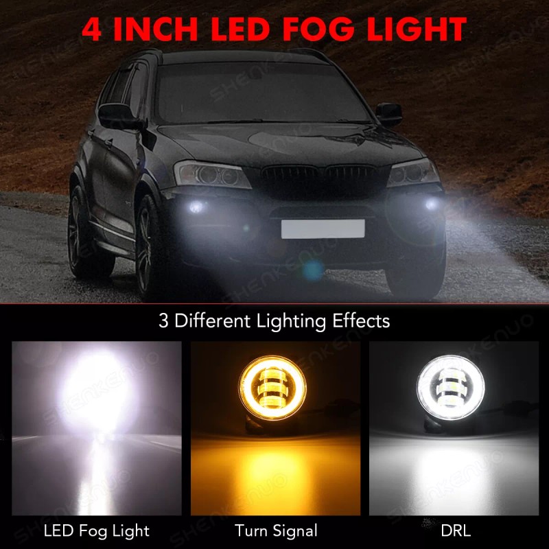 SHENKENUO For 1994-2001 Dodge RAM 1500 2500 3500 4" LED