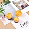 JIC Gem Yellow Fluorite Crystal Ball with Wooden Stand Yellow