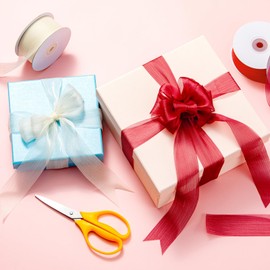 CHUQING Black Gift Ribbon, Shiny Ribbon, Chiffon Ribbon, Decorative Ribbon for Gift Wrapping, Wedding,1.5 inch x 25 Yard