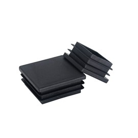 Lumeiy Pack of 20 Pipe Plugs 30 x 30 mm Lamellar Plugs Plastic Black Pipe Plugs for Pipe Covers