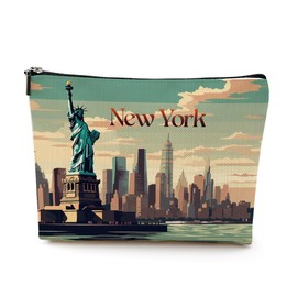 New York Gifts New York Makeup Bag Cosmetic Bag New York Souvenirs Funny New York Travel Gifts Birthday Bachelorette Party Friendship Gifts for New York Lovers Women Girl Aunt Bride Her Christmas