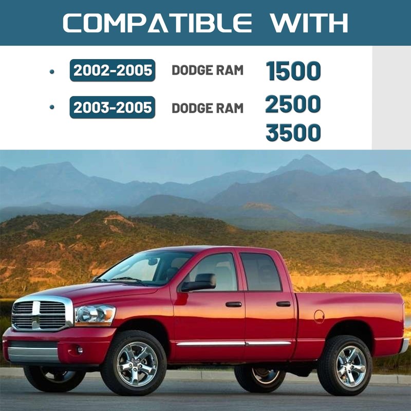 KUAFU Upper Dashboard Panel Replacement Compatible with 2002-2005 Dodge Ram