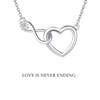 Fancime Women's 925 Sterling Silver Necklace, White / Gold, Heart