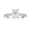 JALOKIVI 1CT 925 Sterling Silver Engagement Rings for Women Radiant Cut Solitaire Cubic Zirconia Wedding Promise Rings for Her Silver Size 5.5