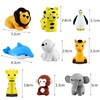 URSKYTOUS 60Pcs Animal Erasers Desk Pets for Kids Animal Pencil