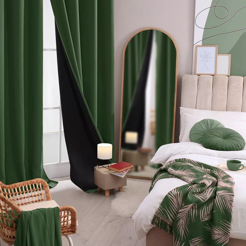 Deconovo Store 2 Cortina Forro Blackout Aislamiento Térmico Ruido 132x274cm