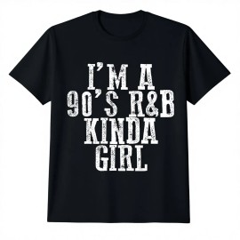 I'm a 90's R'b Kinda Girl-Men's Cute Cotton/Polyester Sleeveless T-ShirtColor: Multicolor, Size: M