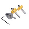Router Bit 1/4in Shank Multi Grooved with 6Pcs Bearing 1/8in