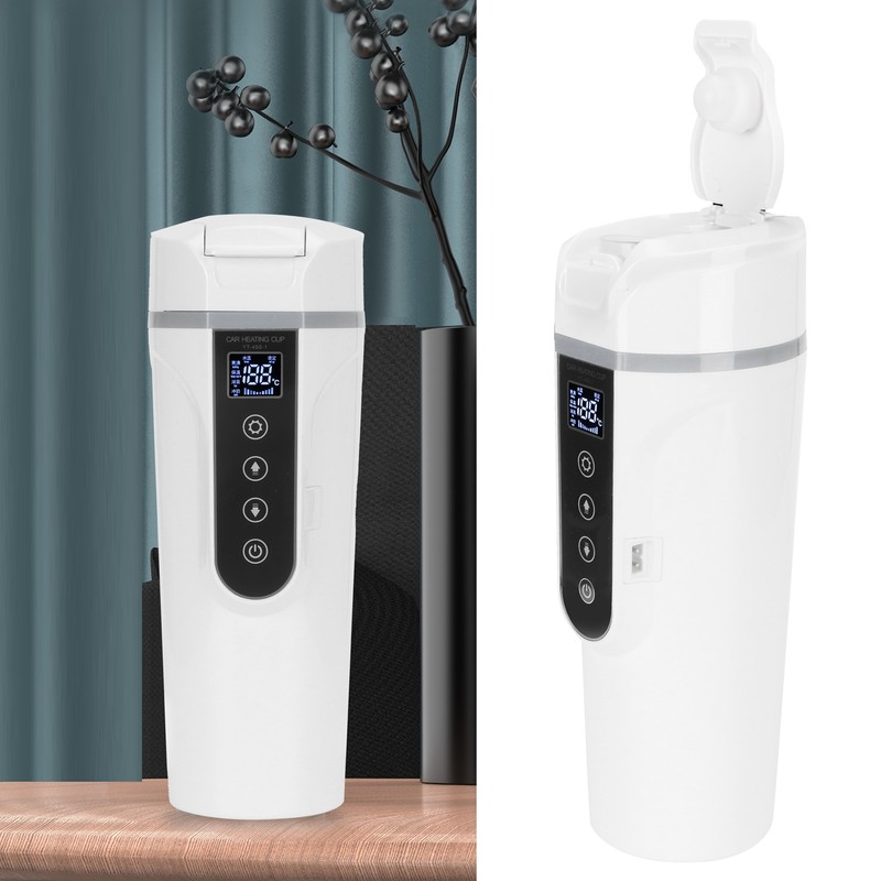 450ml Vacuum Cup Digital Insulated Water Bottle Car Heating Cup