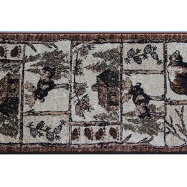 Cabin Style Area Rug Runner 2 Feet 2 Inch X 7 Feet 2 Inch Design L-362