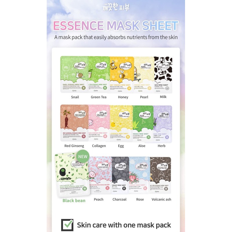 Esfolio Pure Skin Essence Facial Mask Sheet Made In Korea