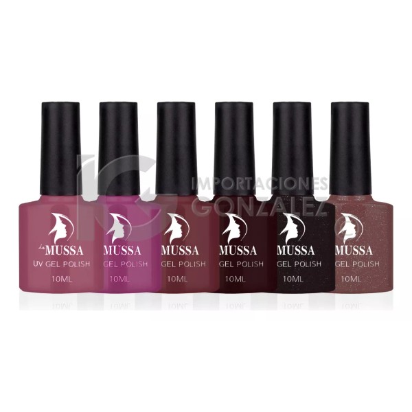 Mussa Gama De Gel Semipermanente Mussa® 6 Esmaltes Para Uñas