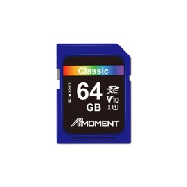 MMOMENT SD Card, 64 GB Memory Card, Full HD Video Recording, Digital Camera, SLR Camera, Class 10, UHS-I, U1, A1, V10 (Up to 95 MB/s Read)