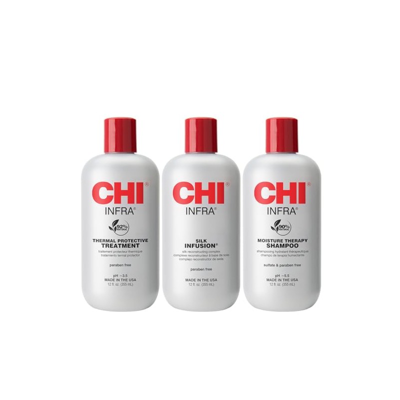 CHI Infra Trio Kit, Includes Infra Shampoo, Infra Thermal Protective