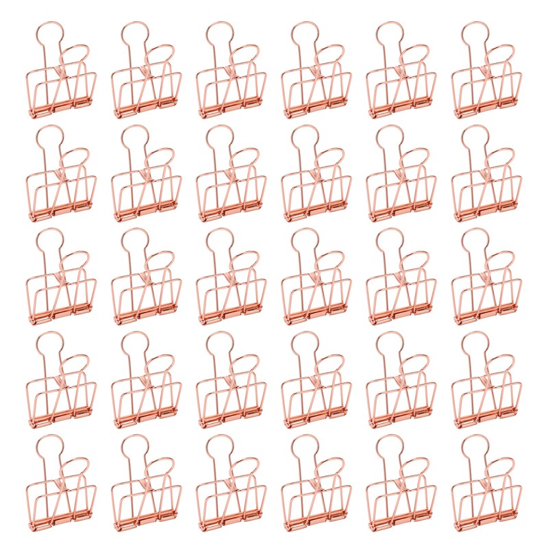 30Pcs Wire Binder Clips 2in Wide Hollow Out Strong Metal