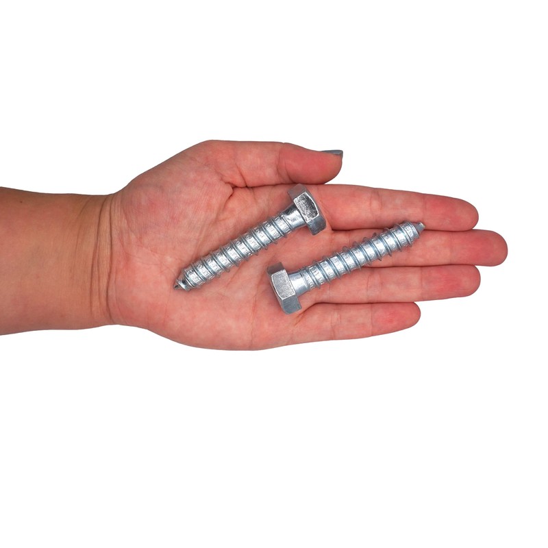 SKIR'CO Pack of 15 DIN 571 Galvanised Steel Hex Head