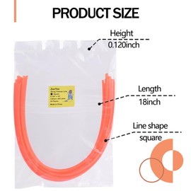 ZeeYee 24 Pieces Pre-Cut Square .120 Inches by 18 Inches Length String Trimmer Line