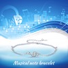 Musical Note Anklet 925 Sterling Silver Music Themed Jewelry Adjustable