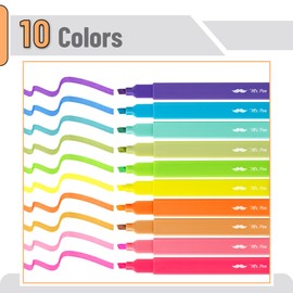 Mr. Pen- Aesthetic Highlighters, 10 Pack, Chisel Tip, Vibrant Colors, Cute Highlighters Assorted Colors, Cute Highlighters for School Highlighters, Highlighter Set, Pastel Highlighters